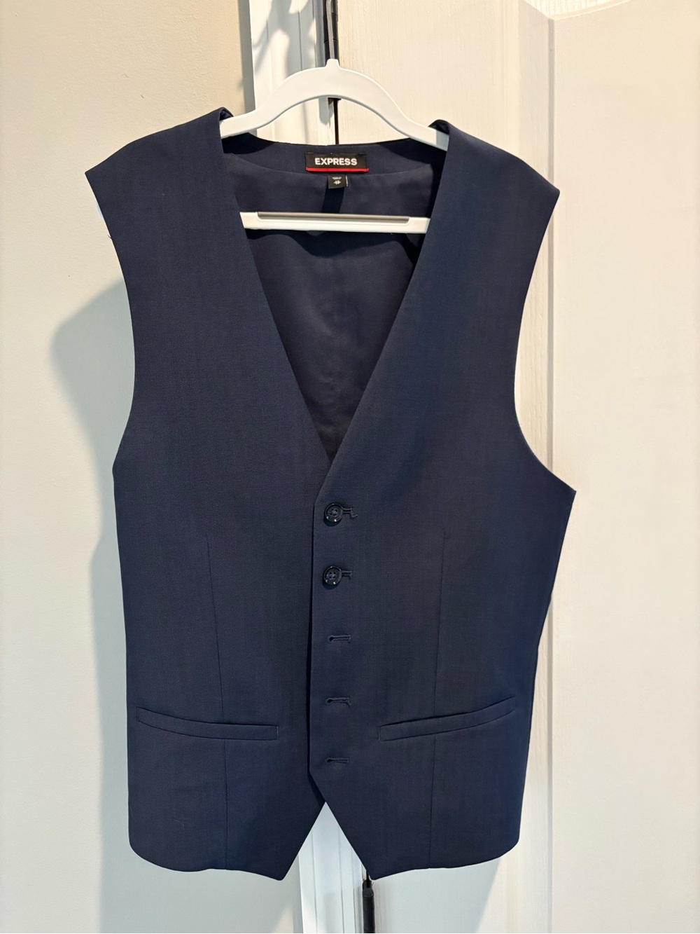 Express Men's Navy Blue Tailored Vest